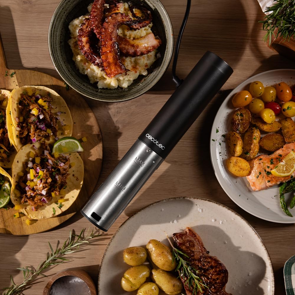 Cecotec SlowVide 1000 Connected Sous Vide 1000W 5-95°C Wi-Fi Touchscreen 15L IPX7