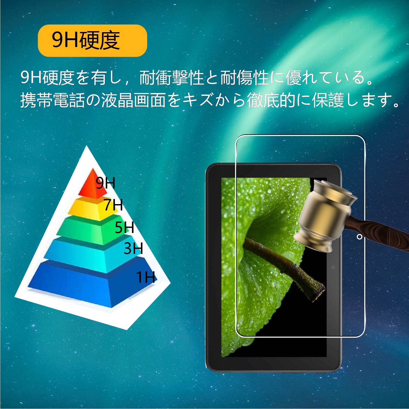 Amazon.co.jp: 【2枚液晶フィルム】Fire 7 ガラスフィルム 国産旭硝子