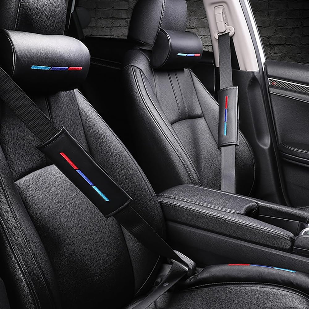 2 Pezzi Auto Imbottiture Cinture di Sicurezza, per BMW X4 X4M F26 F98 G02 20i 20d 30i 30d M40i M40d Protezione per Cintura di Sicurezza Morbida E Confortevole Interni Accessori