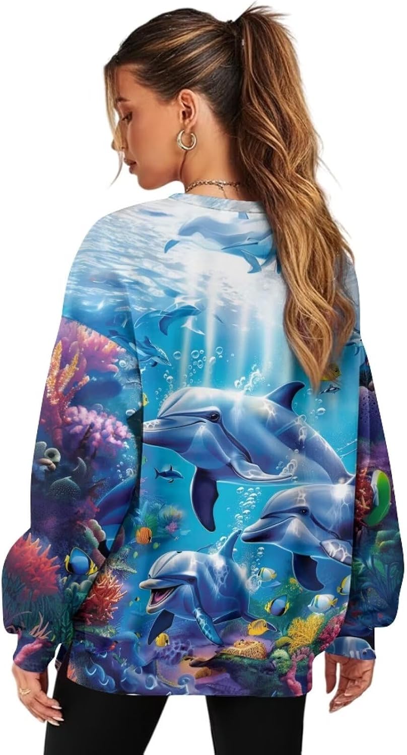 Sweatshirts for Women Casual Long Sleeve Shirts Casual Pullover Tops Size S-3XL