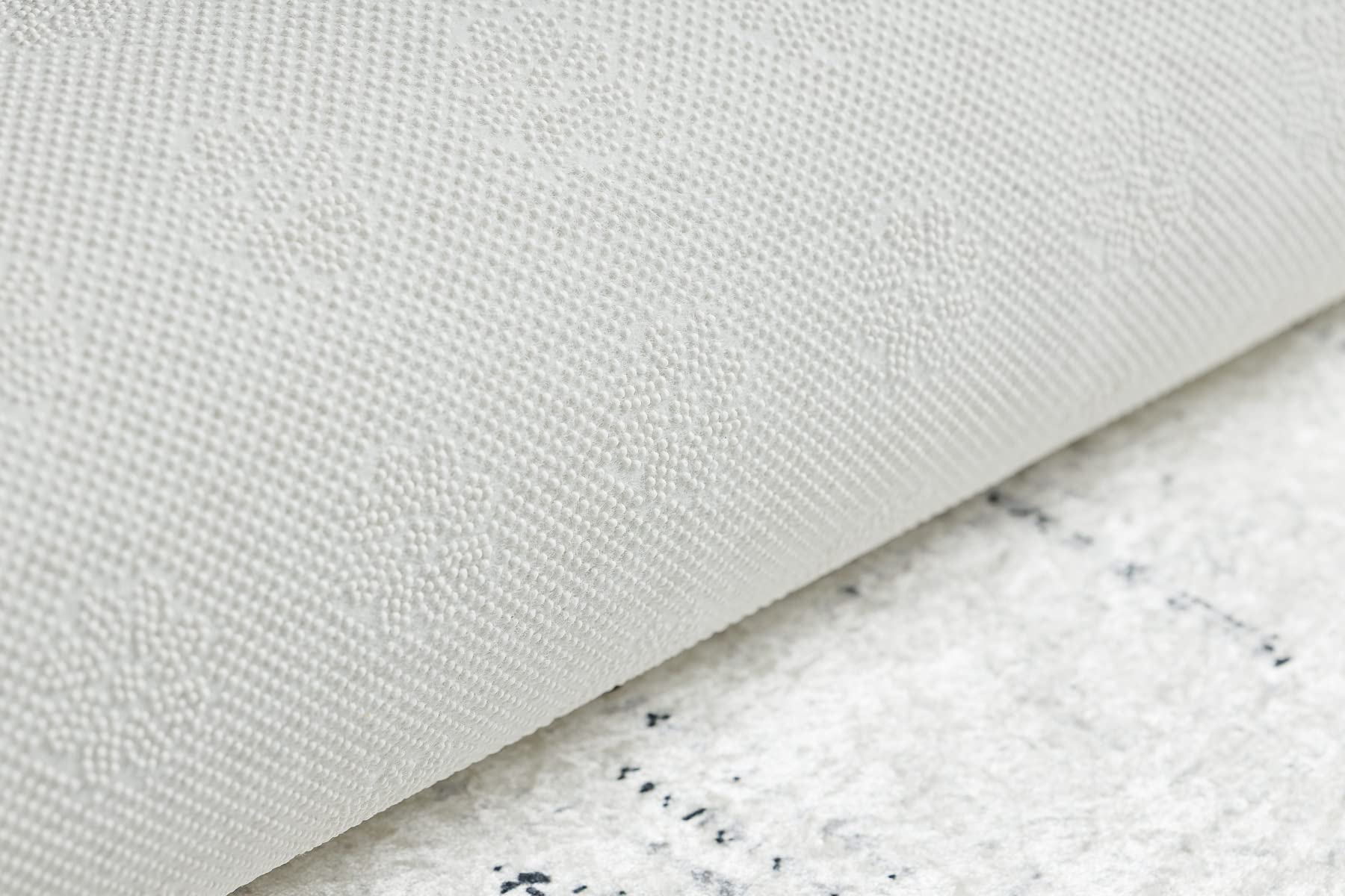 rugsx Tapis Moderne Lavable Andre pour la Chambre des Enfants, Le Salon, l'entrée, Moquette Lavable en Machine, Cadre, Marbre, antidérapant - Noir/Blanc 160x220 cm