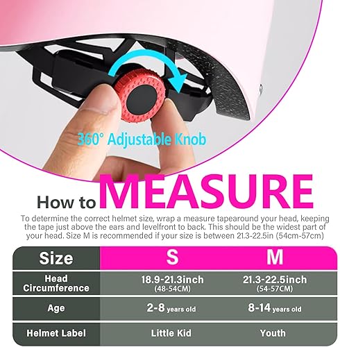 Miniatura 6 de Juego de casco de bicicleta para niños, certificado CPSC con rodilleras, coderas, muñequeras, casco negro ajustable para niños de 2-3-5-8 años,