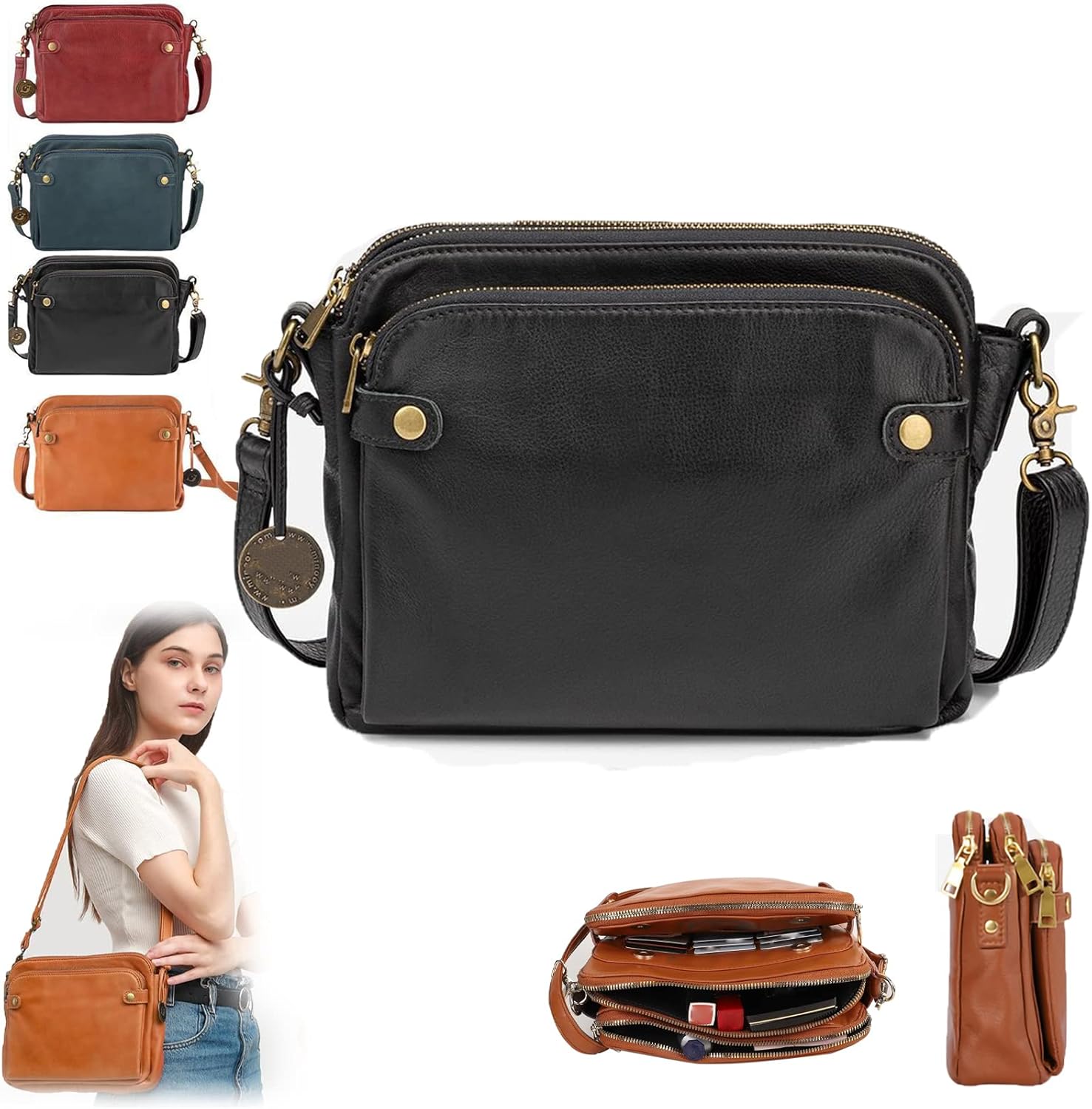 UIRPK ANSWERYEN OffCrossbody Leather Shoulder Bags and