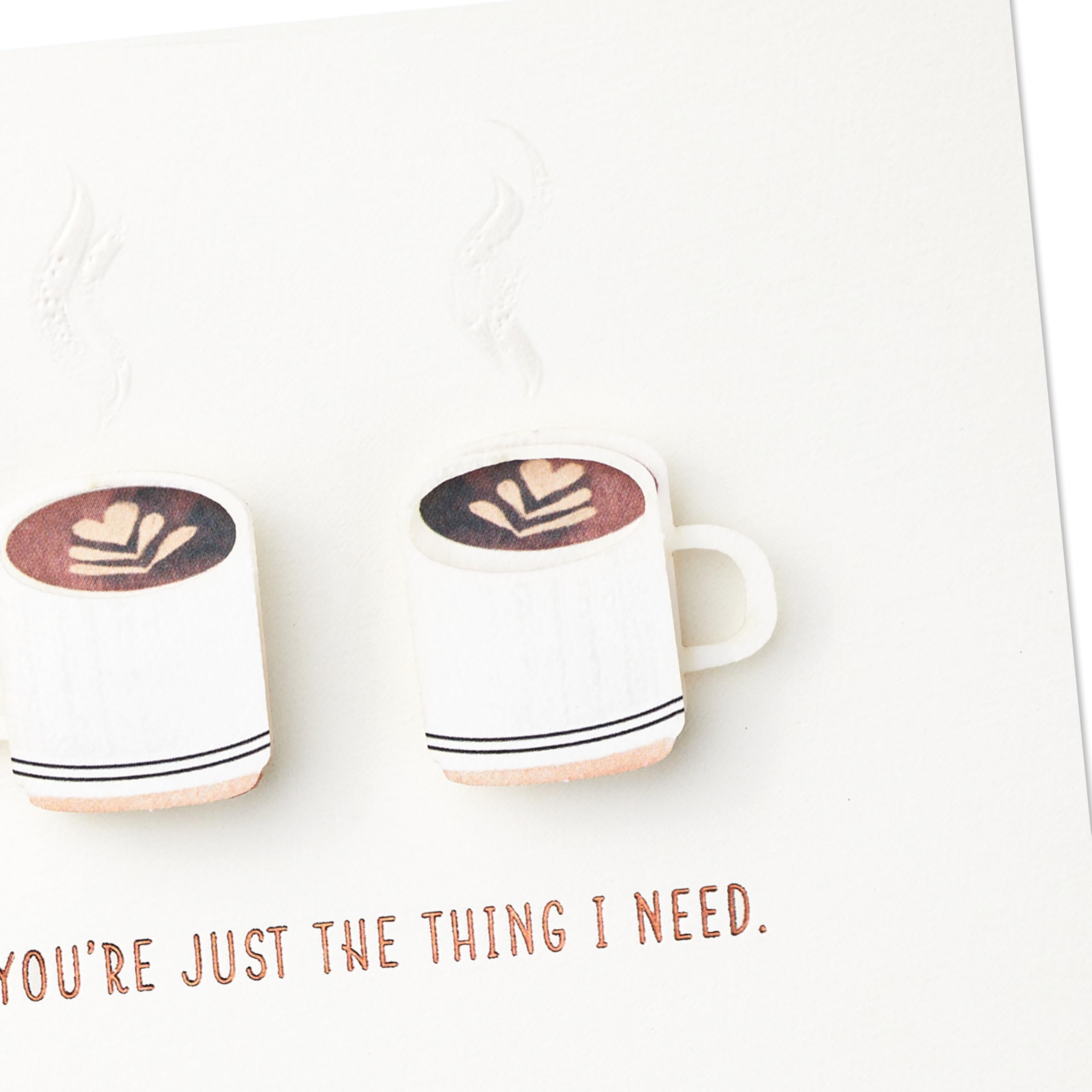 Hallmark Signature Love Card (So Happy I Have You, Coffee) for Birthday, Anniversary, Valentine's Day