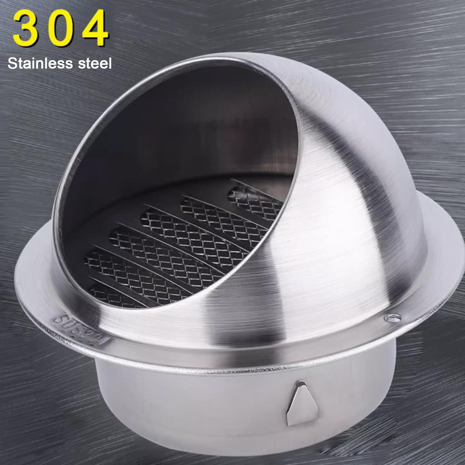 Tapa de ventilación de aire, cubiertas de ventilación de acero inoxidable, capucha de ventilación de conducto, tapa de chimenea para tubo de escape, 125 mm de diámetro para protección de campana