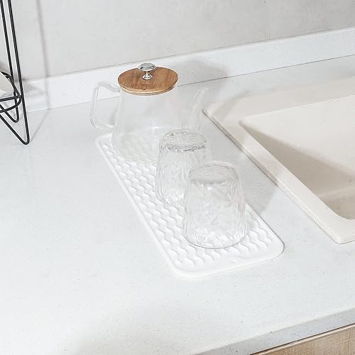 Miniatura 449 de Tapete de silicona para secado de platos para múltiples usos, fácil de limpiar, ecológico, resistente al calor, tapete de silicona para encimera