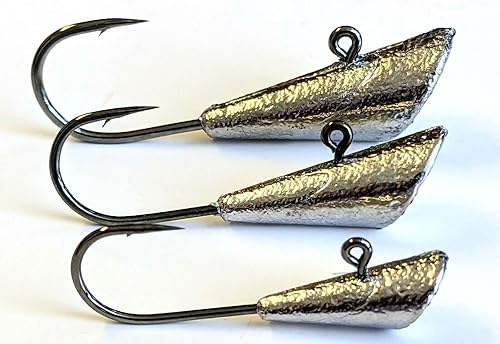Gnuicyc Paquete de 100 unidades sin pintar Shad Dart Jig Head Crappie Pan Fish Ice Fishing Strong Hook