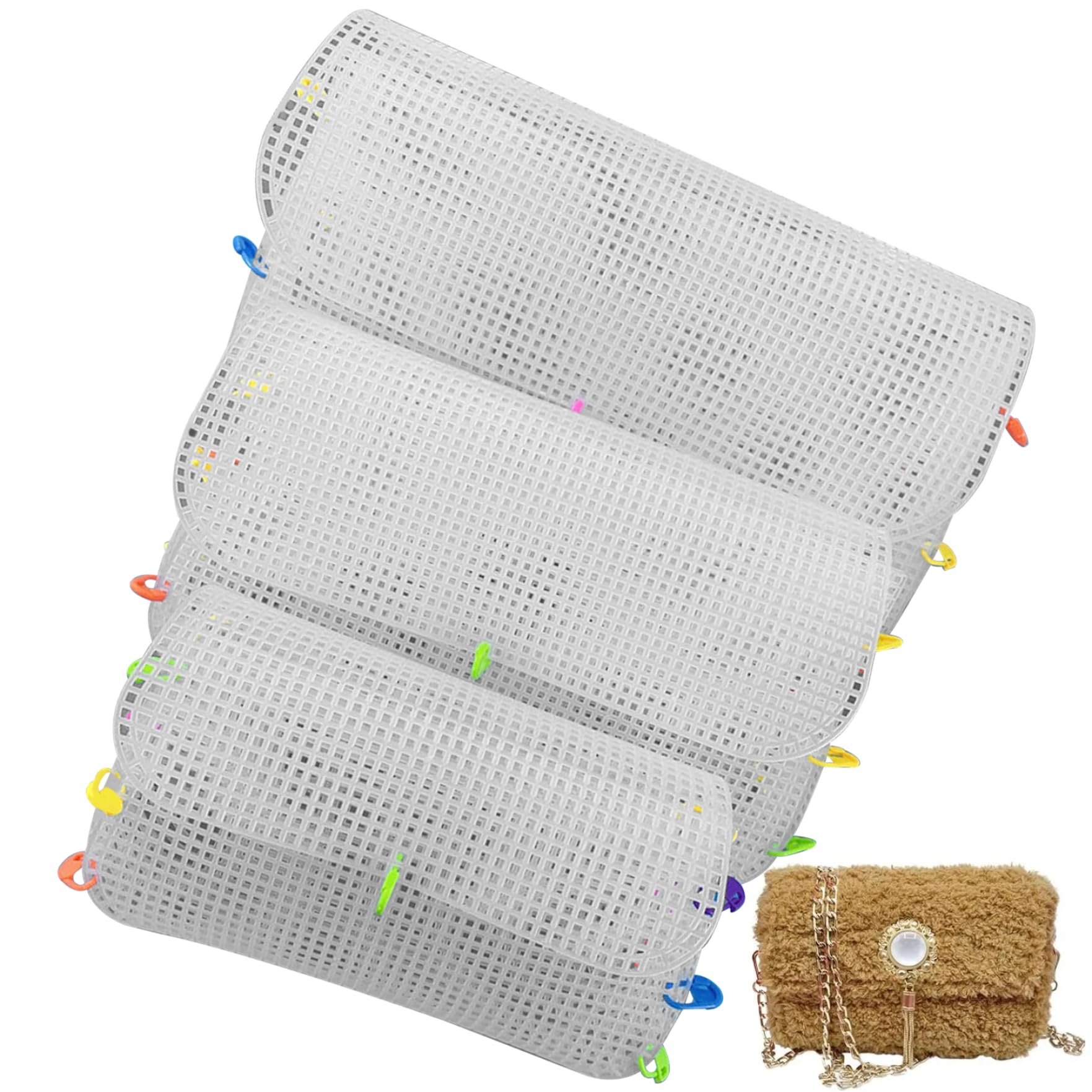 4 PCS 14 Count Plastic Mesh Canvas Sheet 14 CT Plastic Aida For