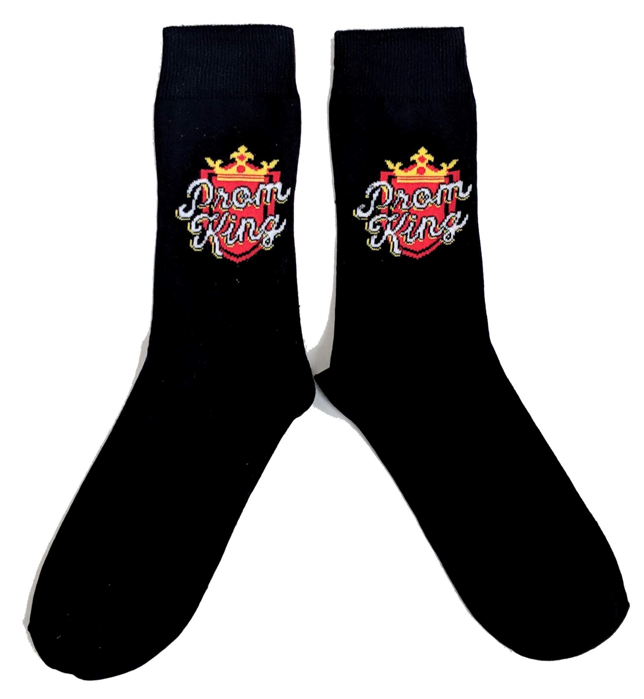 Sock Shack Men's Black Prom King Socks Uk 6-11/Eur 39-45/Usa 7-12