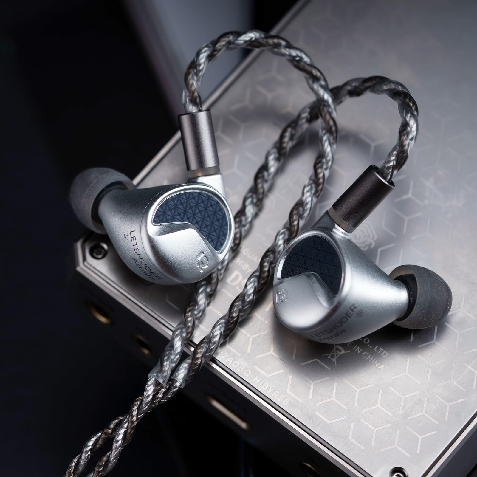 Letshuoer Astralis In-Ear-Kopfhörer, 15,5 mm, 5. Generation, Ringtyp, Planar-Membran-Treiber, HiFi-Ohrhörer, planares IEMS mit abnehmbarem, versilbertem Kupferkabel