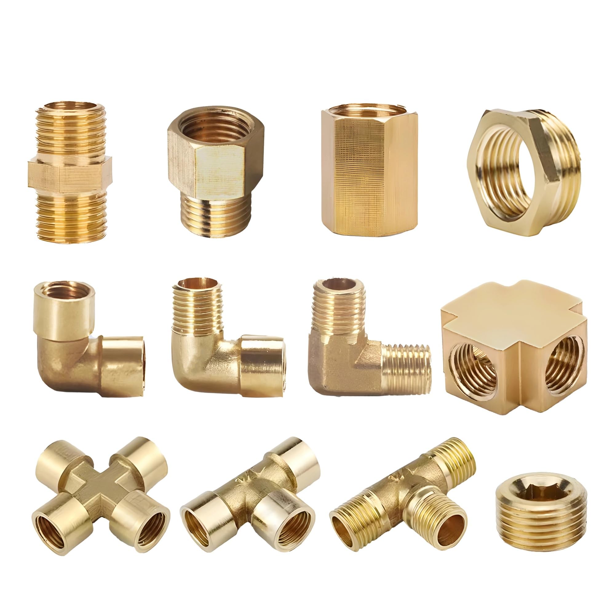 Pneumatic Plumbing Brass Pipe Fitting Male/Female Thread 3/4" Copper Adapter 1Pcs(I Male Female)