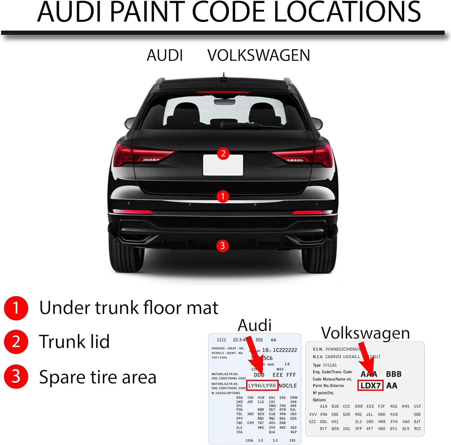 Automotive Paint for Volkswagen LA7W, Reflex Silver Metallic, Pint