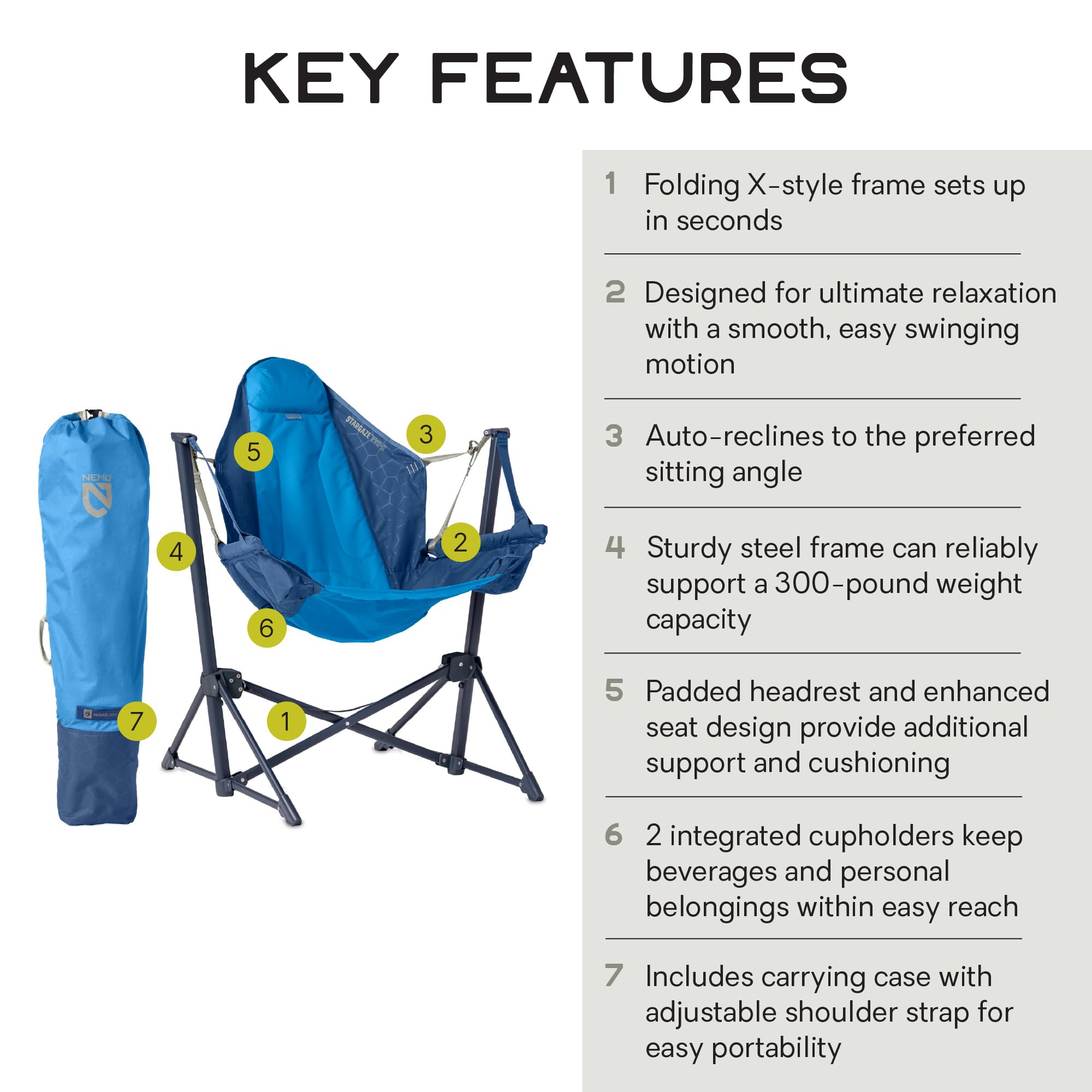 Amazon.com: NEMO Equipment Stargaze EVO-X Folding Reclining Camp