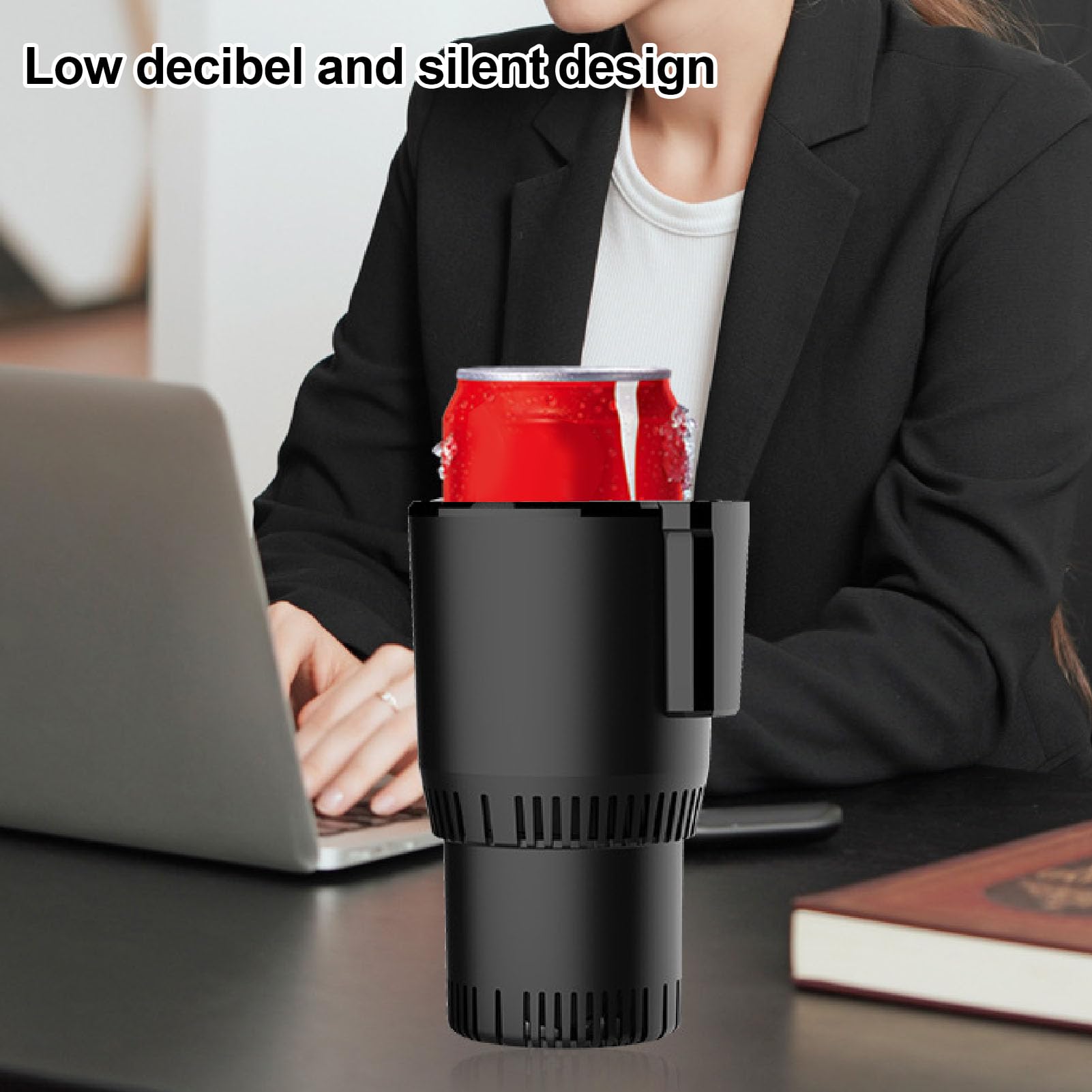 Porte-gobelet Refroidisseur de Voiture, Chauffe-Tasse Portable à Refroidissement Rapide pour Bureau, Maison, Véhicule avec Indicateur de Refroidissement