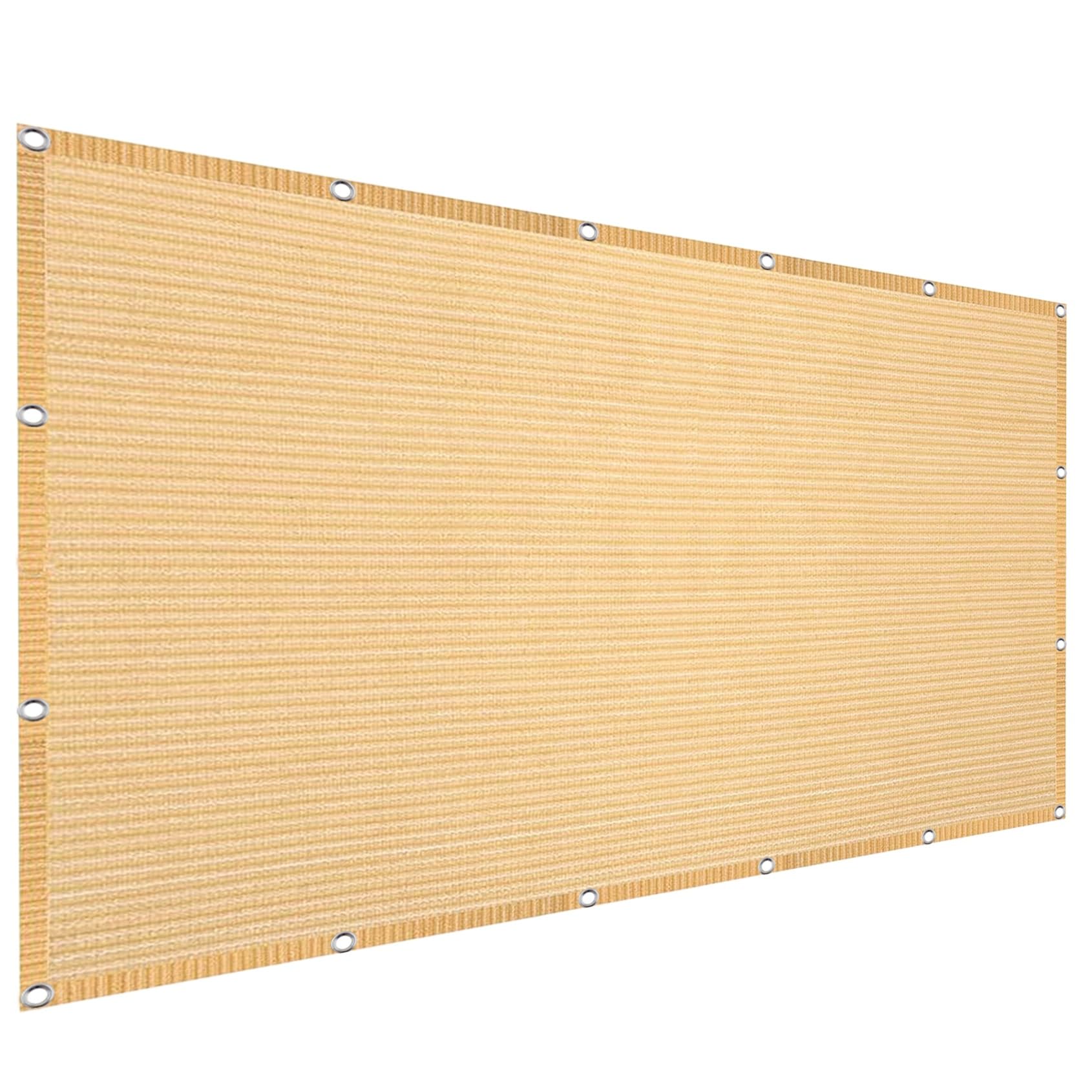 Daszek Przeciwsłoneczny 130 x 900 cm, Siatka Ochronna UV Lekka I Trwała, Regulowana, Żagiel Przeciwsłoneczny Z Filtrem Przeciwsłonecznym, Na Wiatę, Taras, Ogród, Kolor kremowy