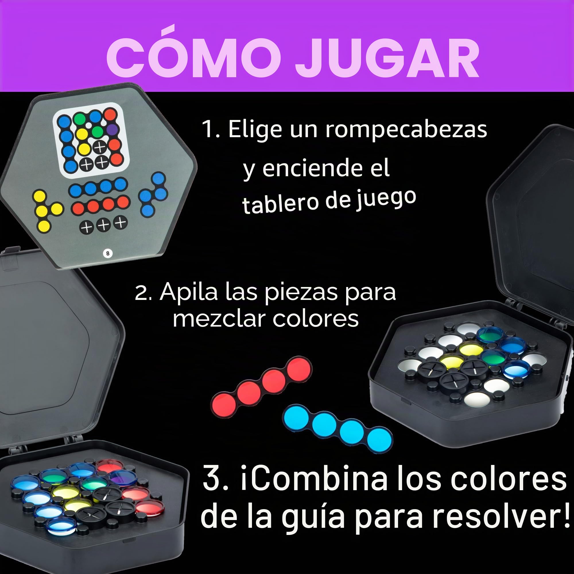 Learning Resources Juego de lógica para niños Kanoodle Fusion, Juego Rompecabezas, Juego de Stem para niños de 7 años en adelante