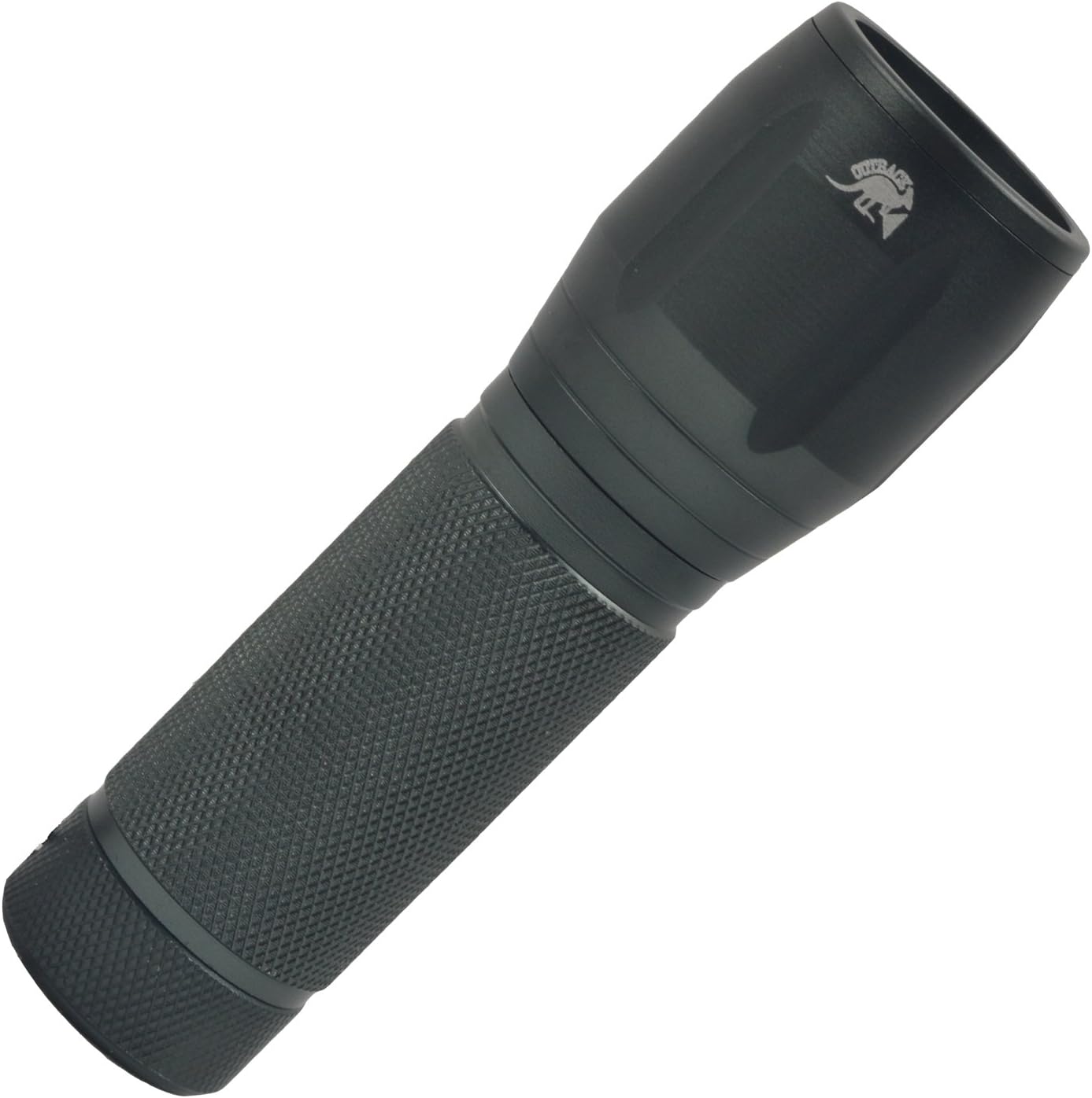 Outback Jake Pro Focusing Flashlight Super Bright 320 Lumen High and 150 Lumen Low 5 Watt Cree LED Includes 3 AAA Duracell Batteries (Gunmetal)