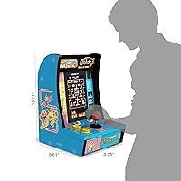 Vista 4 de Arcade1Up Class of ‘81 Ms. PAC-Man/Galaga Countercade – 3 Classic Games, Retro Game Console for Home, Portable Console with 7-inch Screen, Table-top