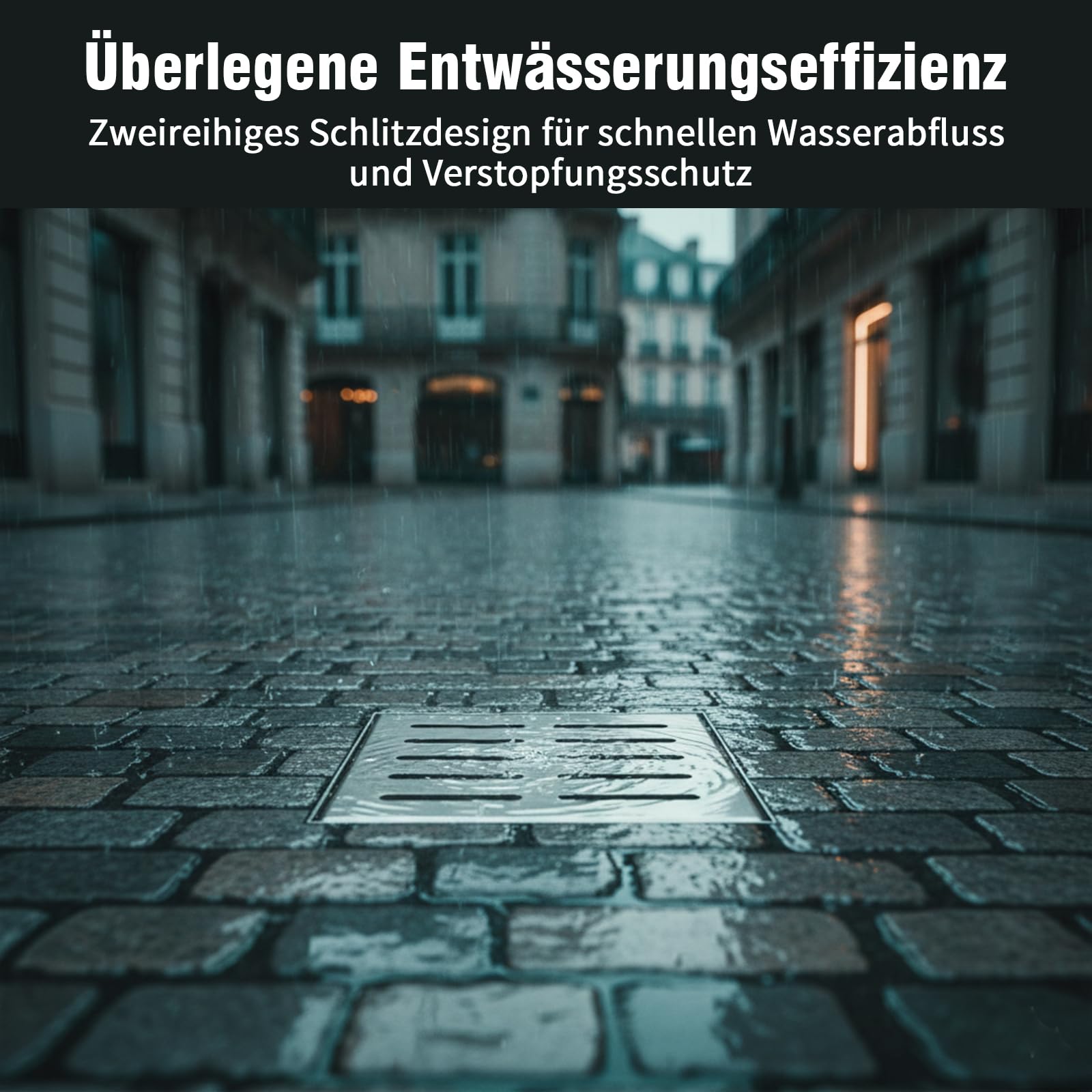 Hoypeyfiy 300 x 300 x 20 x 2 mm Edelstahl Abflussabdeckung, Bodenablauf mit Rahmen, Geeignet für Kommunale Straßen und Wohnsiedlungen