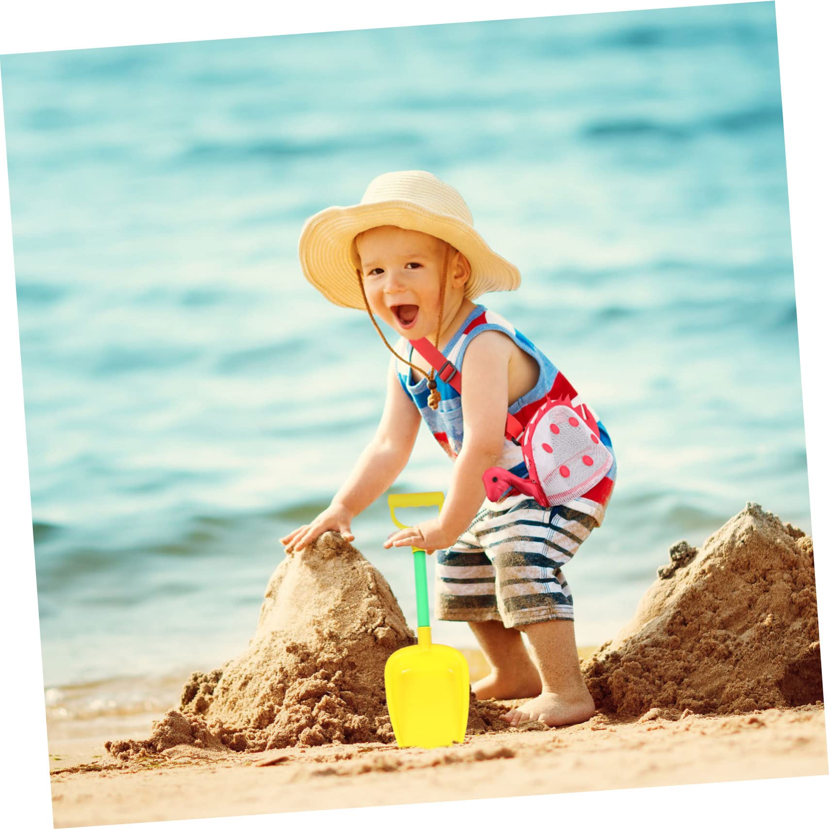 SOIMISS 6pièces Kids Beach Bags De Plage Dinosaure Maille Poche De Rangement Pour Jouets Et Coquillages Pour Garçon Fille