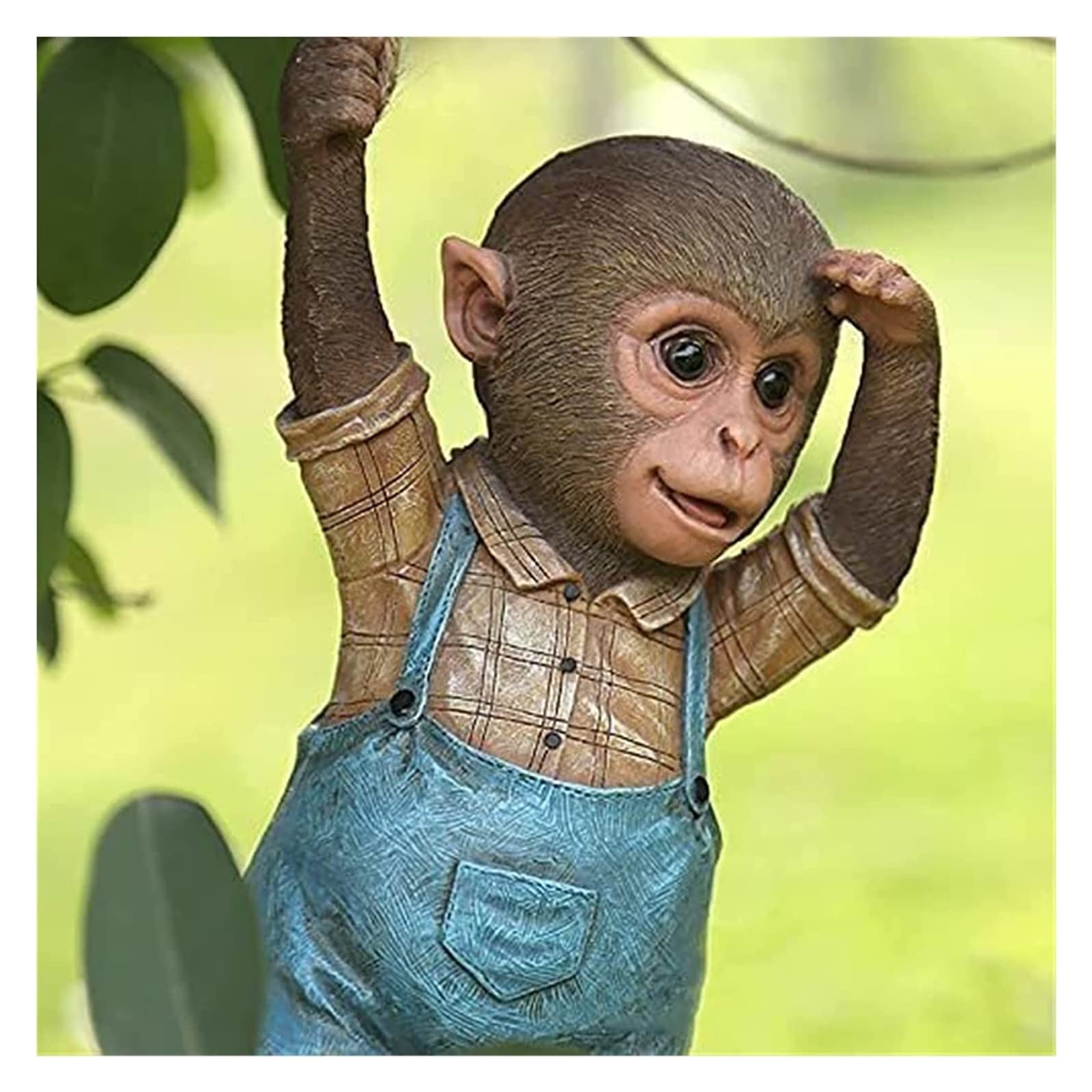 Amazon.co.jp: 彫刻 置物・オブジェ 像樹脂ジャングル猿ぶら下げ動物像