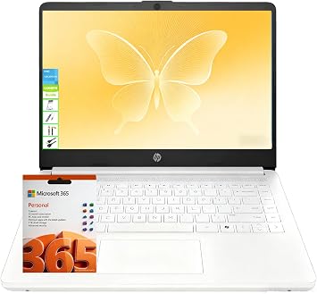 HP 2026 14 HD Thin and Light Laptop, Intel Dual Core CPU, 4GB RAM 64GB eMMC, Built-in Webcam & Microphone, Full Function Ports, Portable Business Notebook for Office, Study, Microsoft 365, LE Bundle