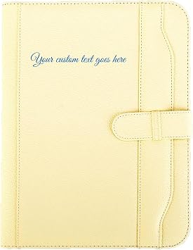 Arpan Personalised Text A4 Zipped Conference Folder Executive Portfolio Professional Business Document Case Bag Organiser Faux Leather CL-663CR-CD