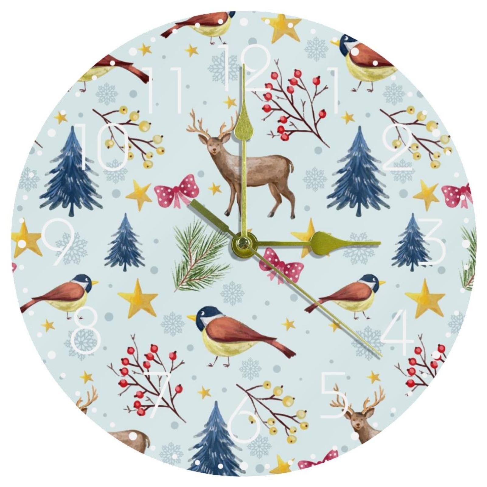 Horloge murale silencieuse sans tic-tac ronde acrylique 25cm à piles