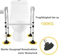MYOYAY WC Kapaszkodó Keret Időseknek - Állítható Magasság, Fúrás Nélküli Telepítés, 100kg Teherbírás, Csúszásgátló Talpak, Fürdőszobai Bizto 5