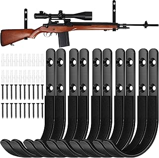Gun Racks for Wall Gun Hooks Saddle Rack Wall Mount Gun Wall Rack Rifle Wall Mount Hunting Rifle Accessories Hangers for Shotguns Pistol Archery Bow Hockey Stick Baseball Bat - Hicarer