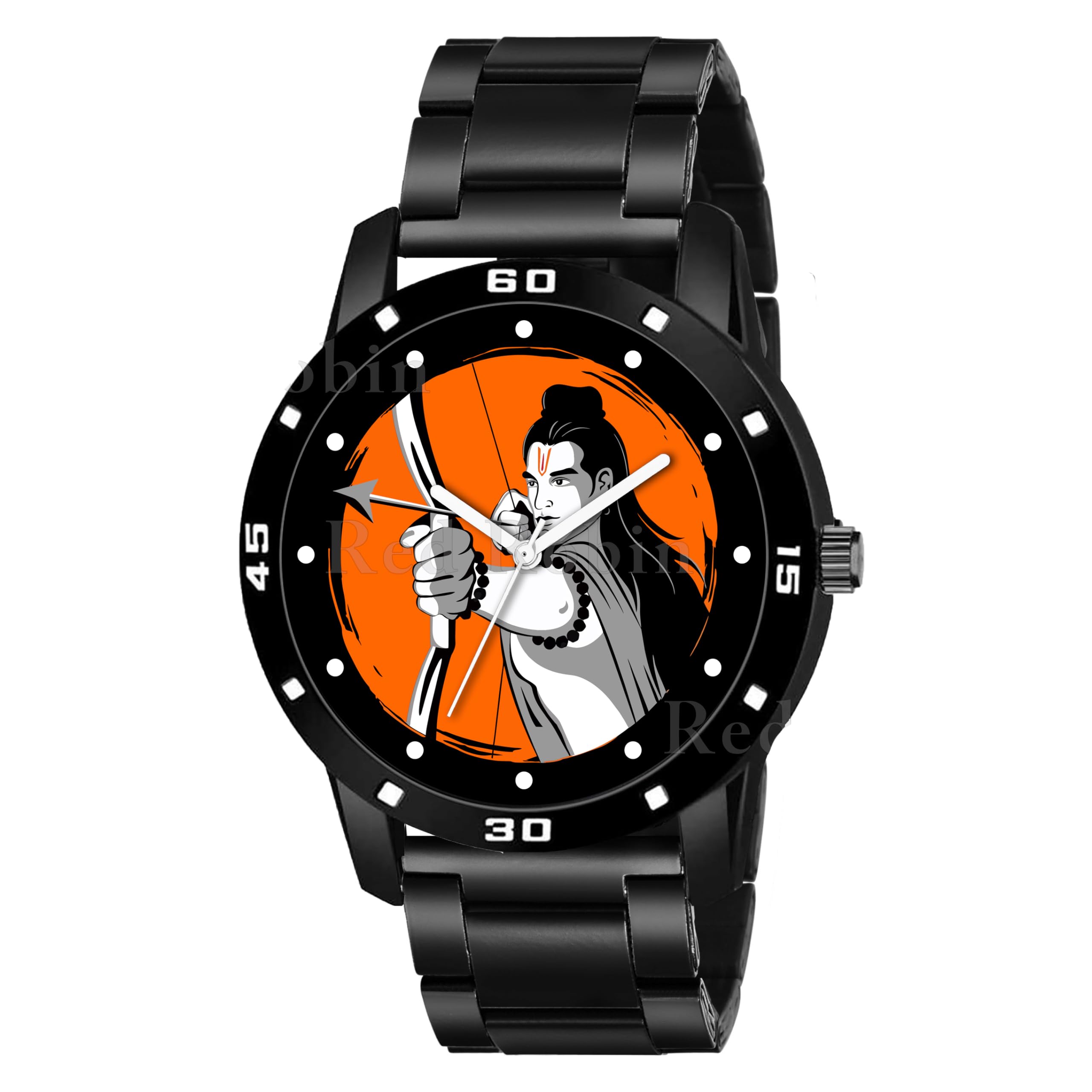 Gadgets World Analog Shree RAM Design Multicolour Dial Stylish Black Silicone Strap Wrist Watch for Hindu Men and Boys, Pack of 1 - Shree-RAM-AVO-BLK-CDBLK (B0CV7J4DY3) Amazon Price History, Amazon Price Tracker