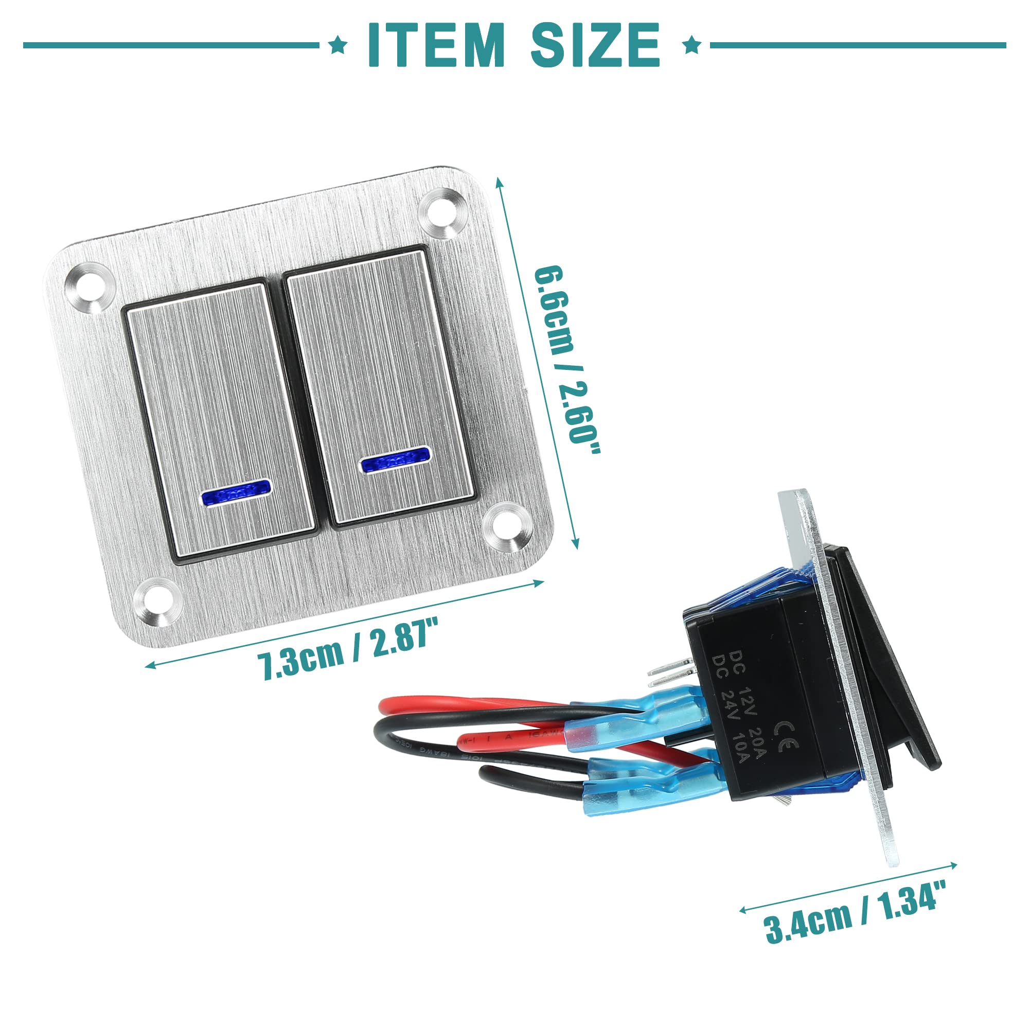 3 Way Switch ACROPIX Car Boat 3 Gang Toggle Rocker Switch Control Panel ...