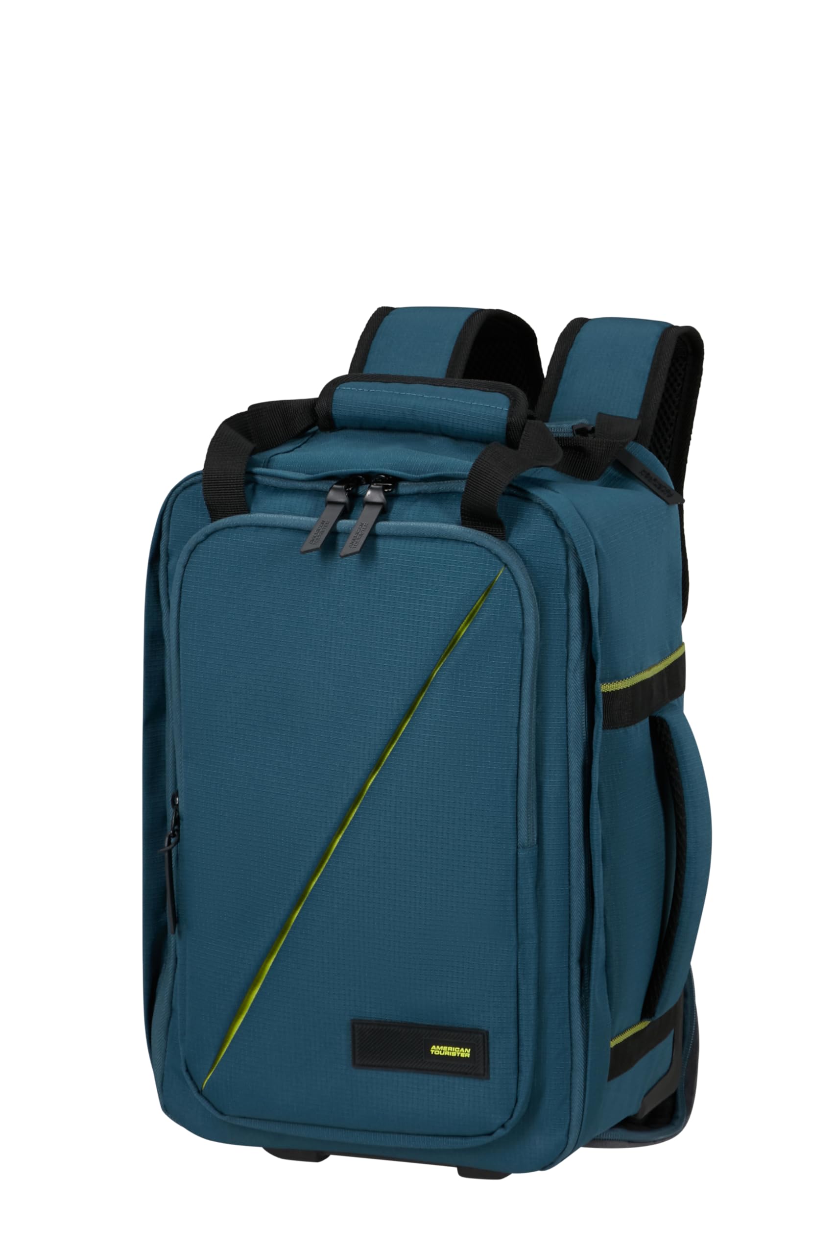 American Tourister Take2Cabin - Ryanair Bolsa de Cabina 40 x 25 x 20 cm, 20 l, 1,40 kg, Mochila con Ruedas, Equipaje de Mano, Mochila de Avión S Bajo Asiento, Blau (Harbor Blue)