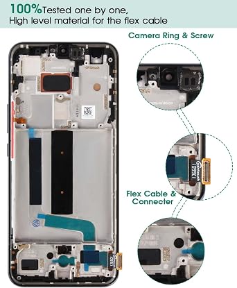 Incell for Xiaomi Mi 10 Lite 5G Screen Replacemnt for M2002J9G M2002J9S LCD Screen TFT Display for Xiaomi Mi 10 Lite 5G Touch Screen Digitizer Assembly with Frame Repair Kits