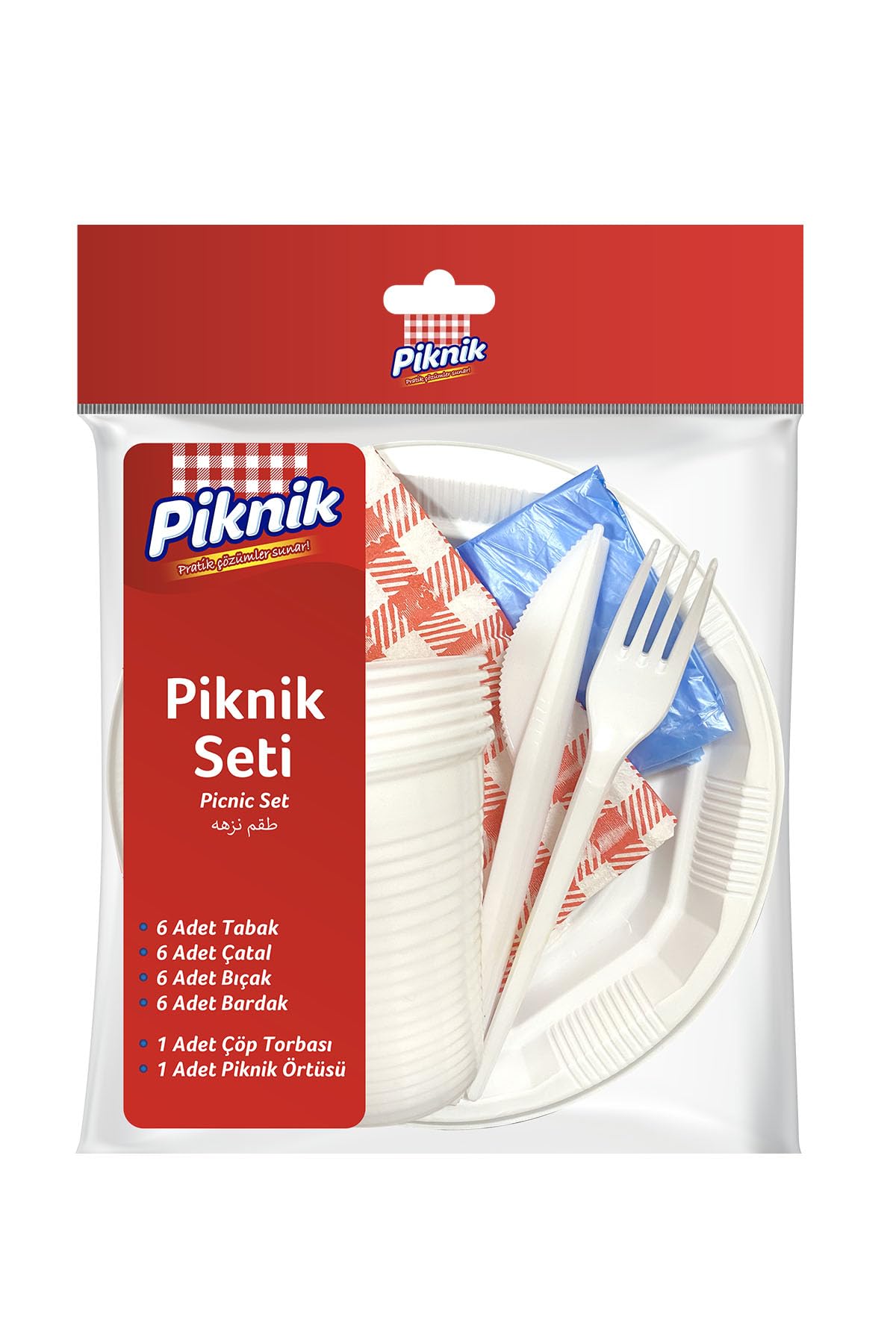 Piknik Kullan At Seti Ekonomik 6'lı Beyaz 1525