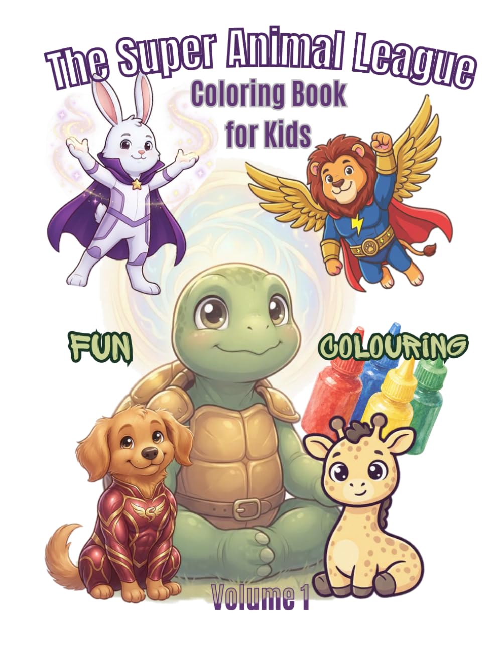 The Super Animal League - Coloring Book: Fun Superhero Animal to Color