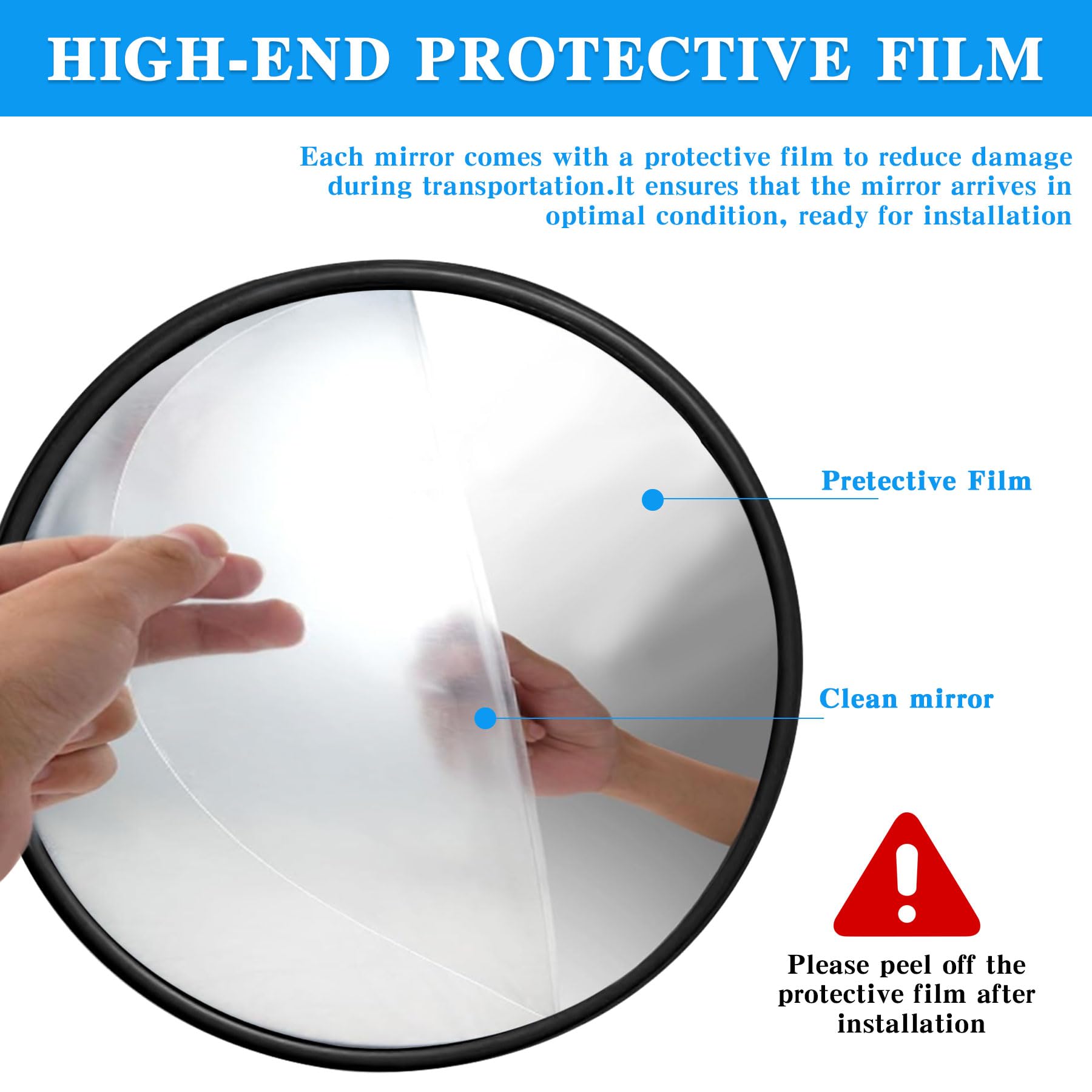 Specchietto Retrovisore Convesso Da 30 Cm Per Garage E Vialetti - Parabolico, Nero, Interno/Esterno - Foto 7