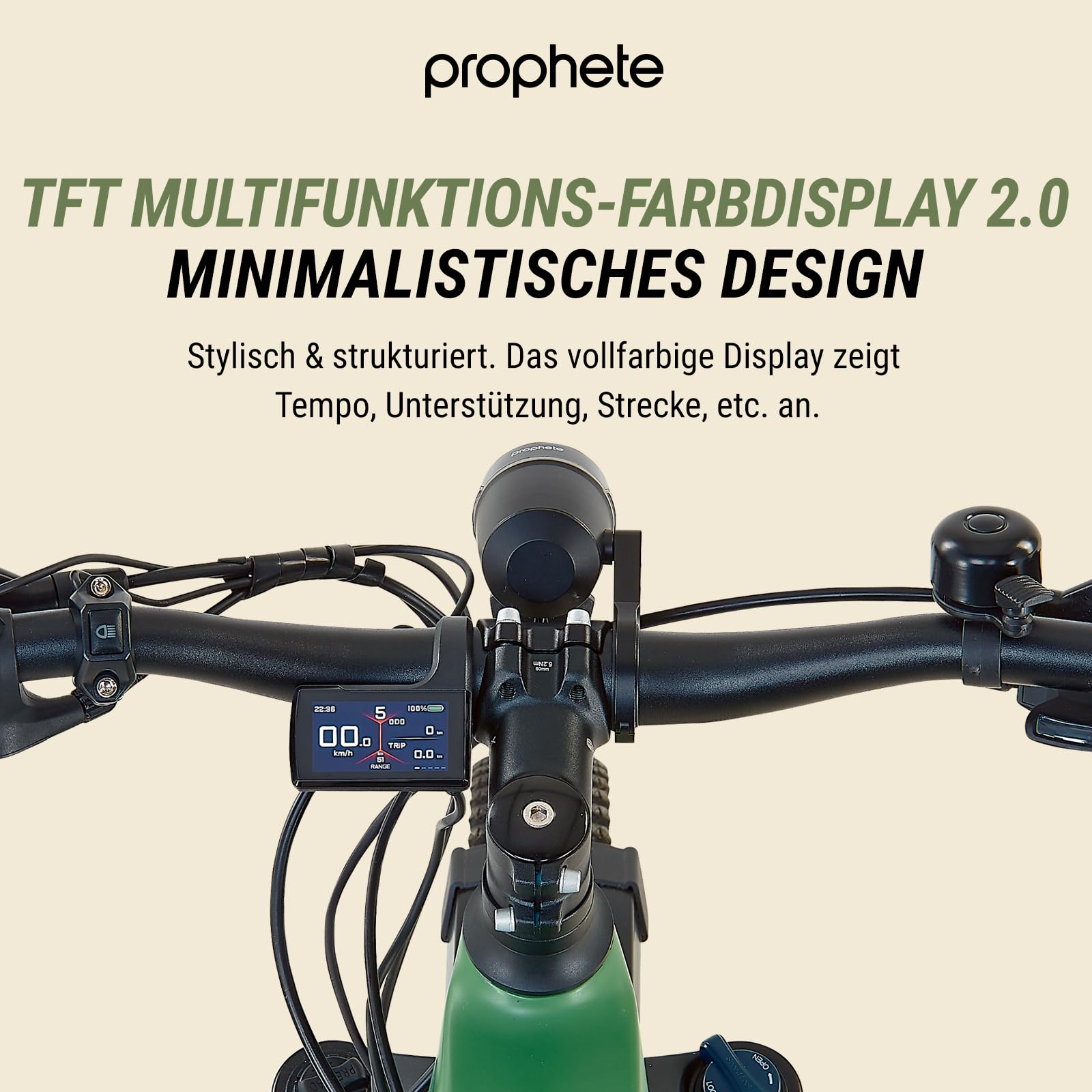 Prophete Stack 5.0 SUV E-Bike Fully 29 Zoll - 720 Wh - Integrierter Akku - Mittelmotor AEG - 10-Gang Kettenschaltung - HDY. Scheibenbremse inkl. Gearsensor - Rahemnhöhe 48 cm