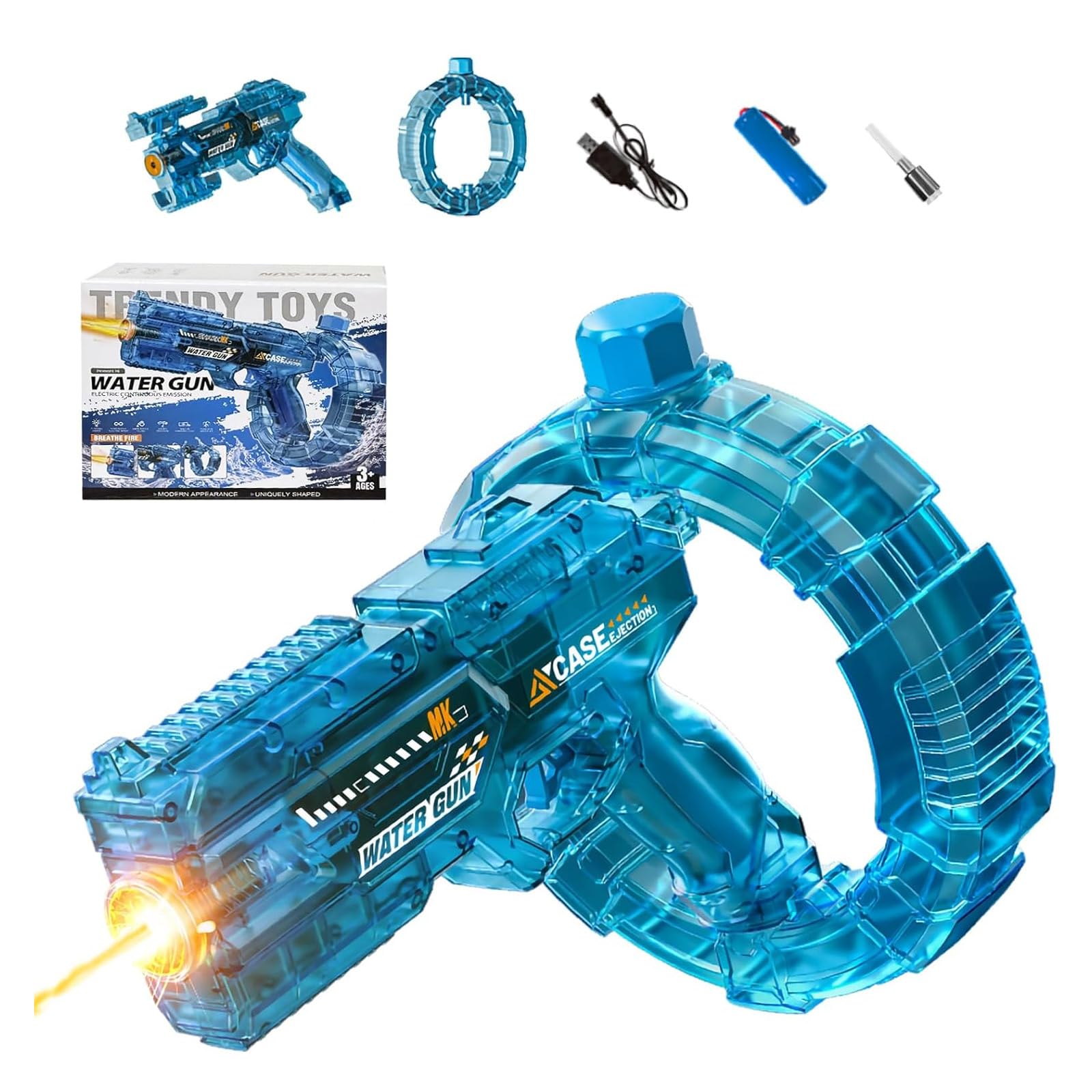Splashy Gun, Electric Water Gun, Electric Water Gun for Adults, Automatic Water Blaster High-Power Rechargeable Water Pistol with Long Shooting Range for Outdoor Summer Pool Beach Party