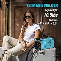 Vista 6 de DURATECH Soldador MIG de 125 A, soldador de núcleo de flujo de 120 V, kit de soldadura sin gas con alimentación de alambre, pistola de soldadura