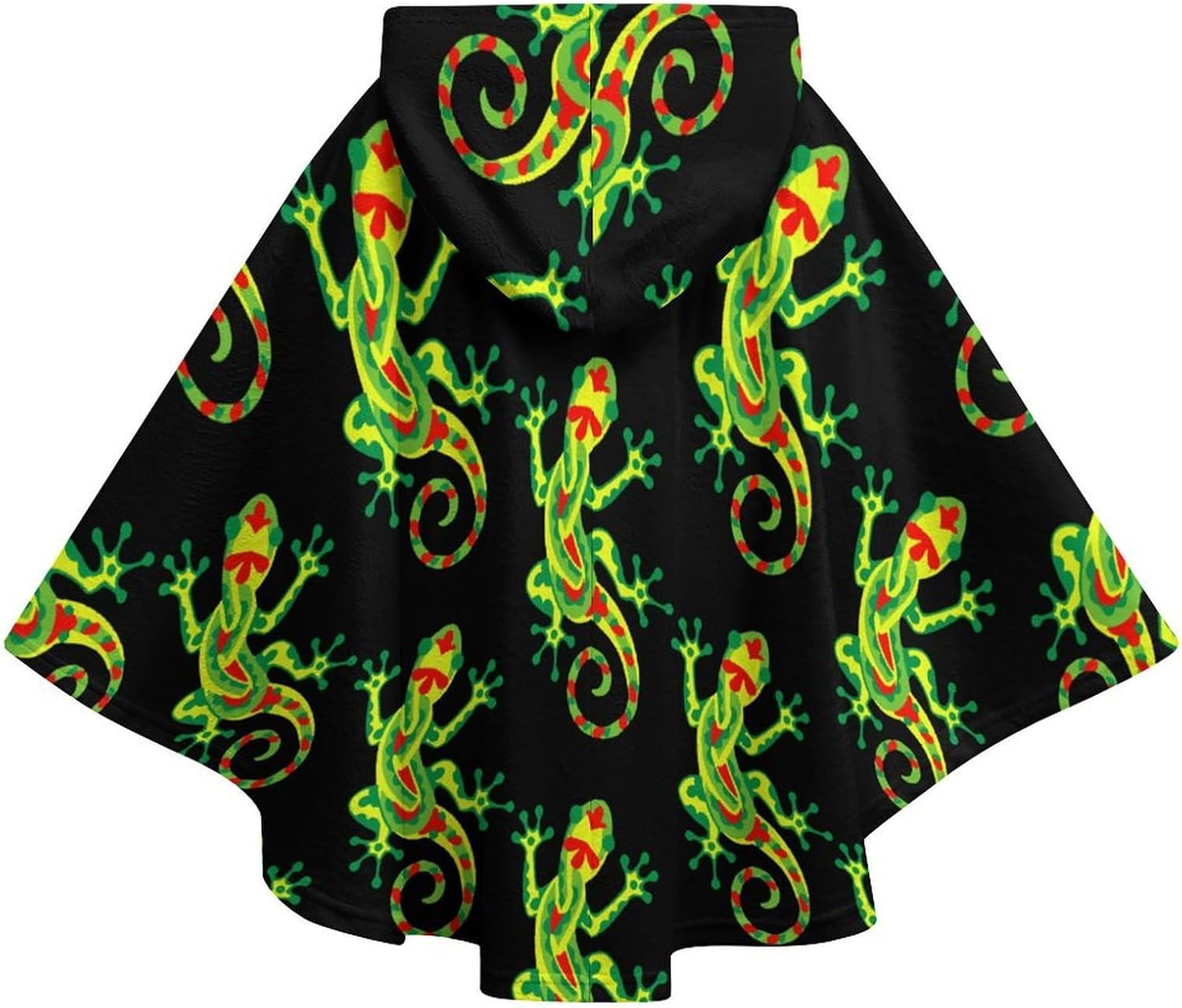 Raggae Rasta Gecko Wearable Blanket with Hooded Flannel Blankets Cape with Pocket