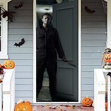 IMISHM Horror Movie Door Decorations Halloween Door Cover Halloween Decoration for Front Door Scary Door Banner for Halloween Indoor Outdoor Party Wall Door Decor