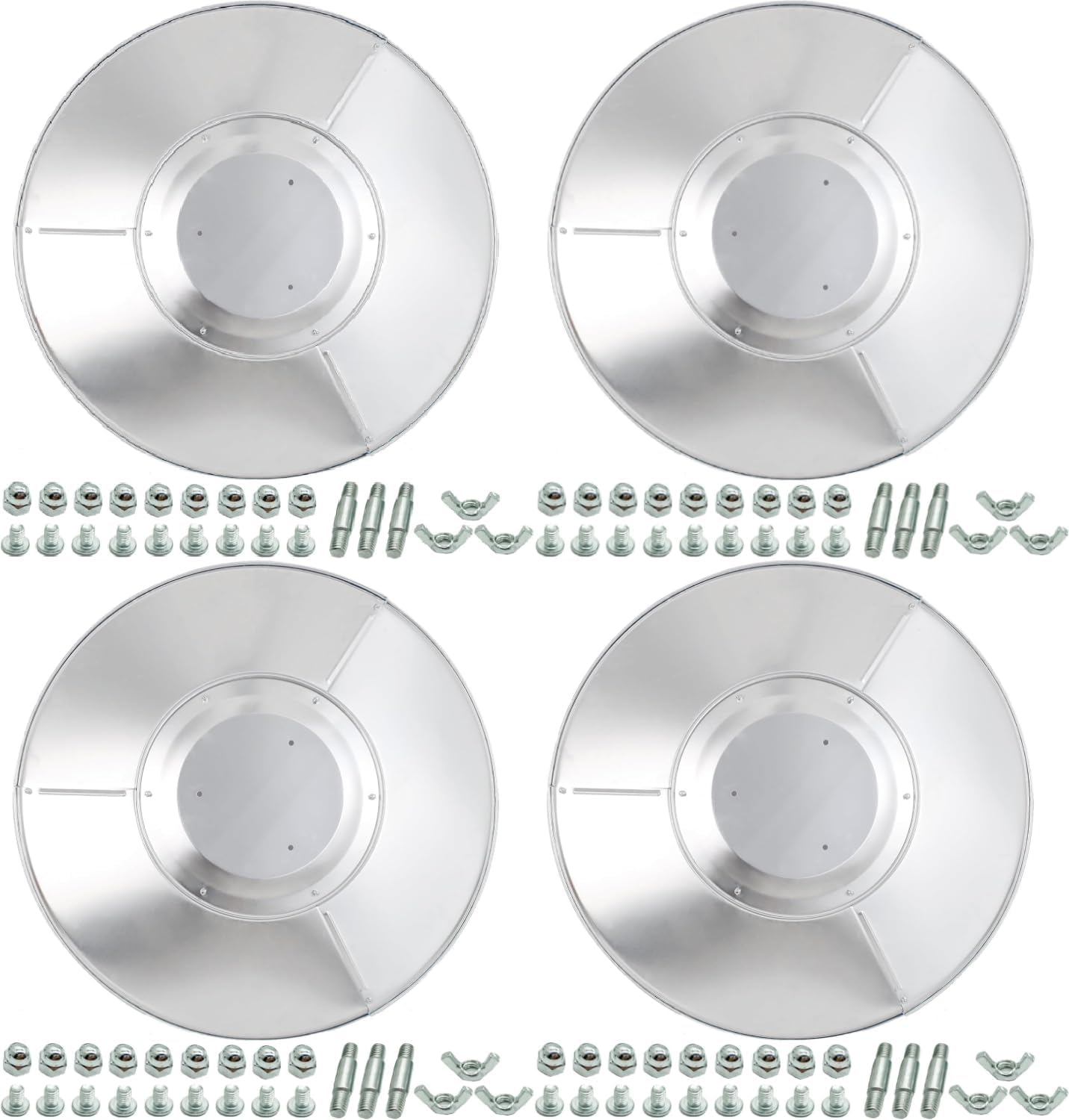 4 Pack Patio Heater Reflector Shield - 33in Aluminum Heat Reflector Shield Top Replacement Part for Round Outdoor Propane Heaters