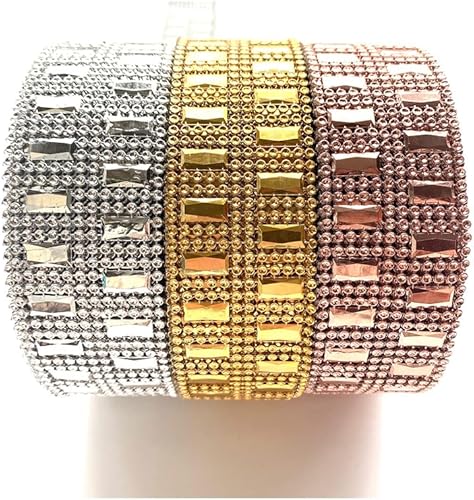 Miniatura 8 de Rollo de cinta de diamantes de imitación acrílicos de 1.2 pulgadas x 10 yardas, para decoración de pasteles de boda, cumpleaños, baby shower,