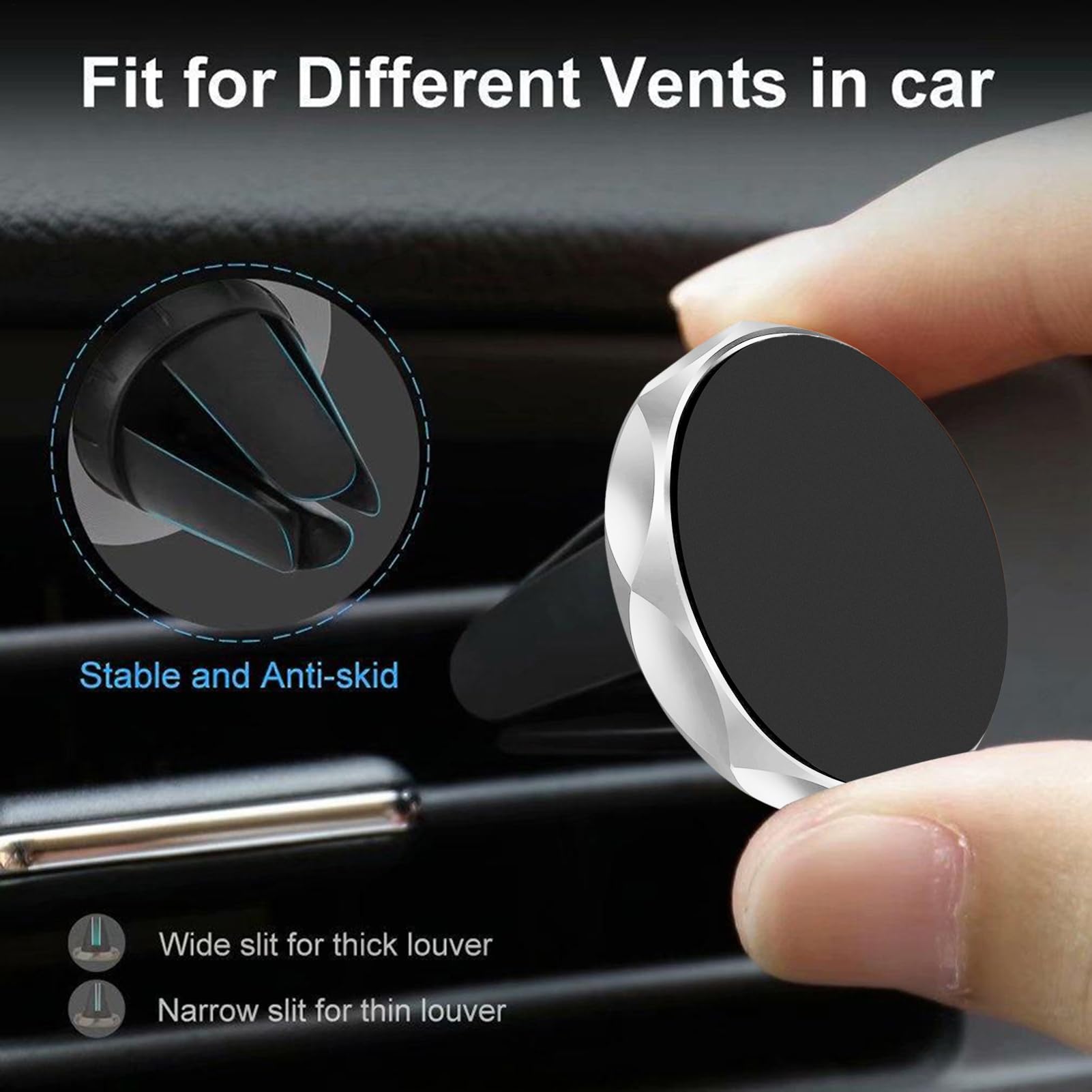 Generico Supporto magnetico per sfiato auto - Porta cellulare per auto