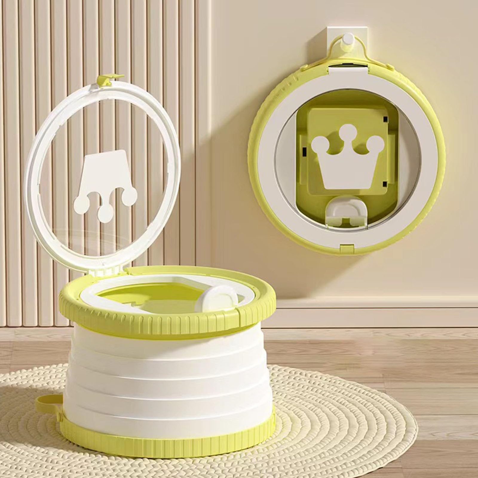 Generisch Inodoro portátil plegable para, diseño simple, perfecto para aventuras al aire libre y uso doméstico, orinal portátil para exteriores
