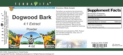 Miniatura 2 de Polvo de extracto 41 de corteza de cornejo (4 oz, ZIN 513856)