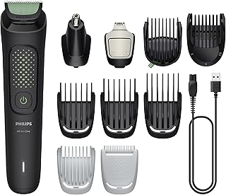 Philips Multigroom Aparador de Pelos 13 em 1 - Barbeador elétrico e Aparador para Rosto, Cabeça e Corpo, Lâminas Autoafiáveis e Amigáveis à Pele, 13 Configurações de Comprimento, Modelo MG3941/15 - Produto 8 mais recomendado com 4.1 estrelas