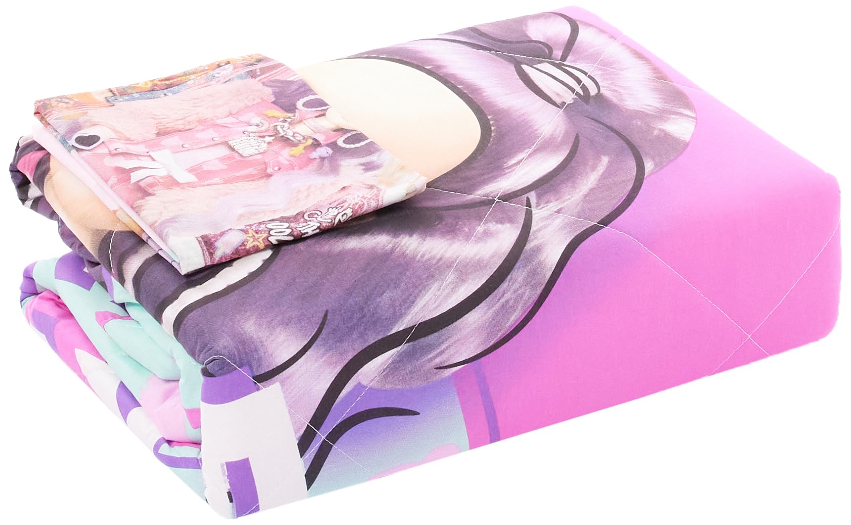 Taç Barbie Extra Today Lisanslı Karakter Baskılı%100 Pamuk Yatak Örtüsü Seti, Çok Renkli, Tek Kişilik (Yatak Örtüsü: 230x160 cm/Yastık Kılıfı: 50x70)