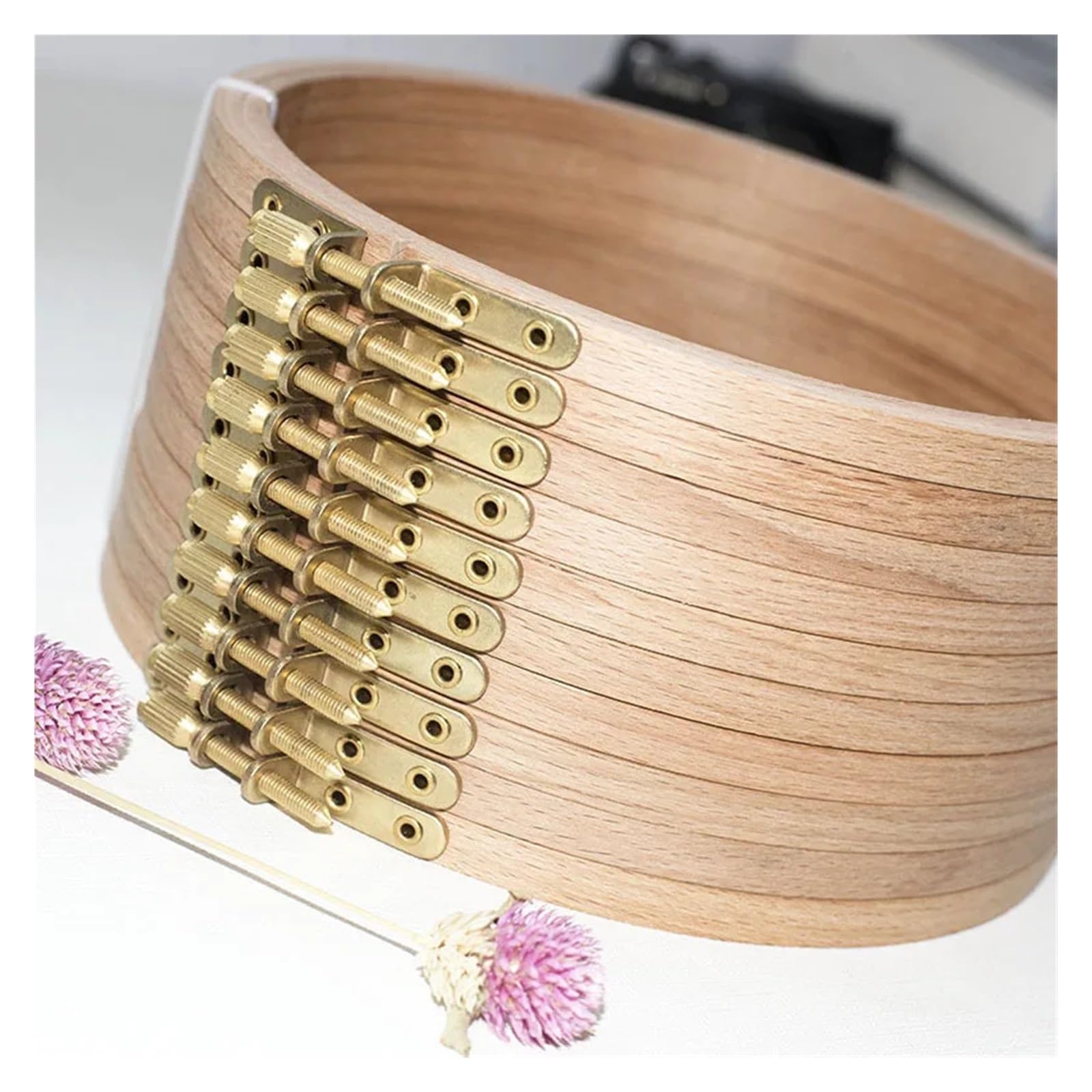 MRKU Soporte para Bastidor de Bordado DIY, Kit de Costura para Punto de Cruz, Mini Juego de 3 a 12 Pulgadas, Marco de Madera, Anillo Ovalado, máquina de Coser, Manualidades domésticas